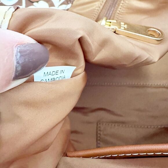 Tory Burch Brown and Cream Shoulder Bag with Floral Design - Picture 7 of 8